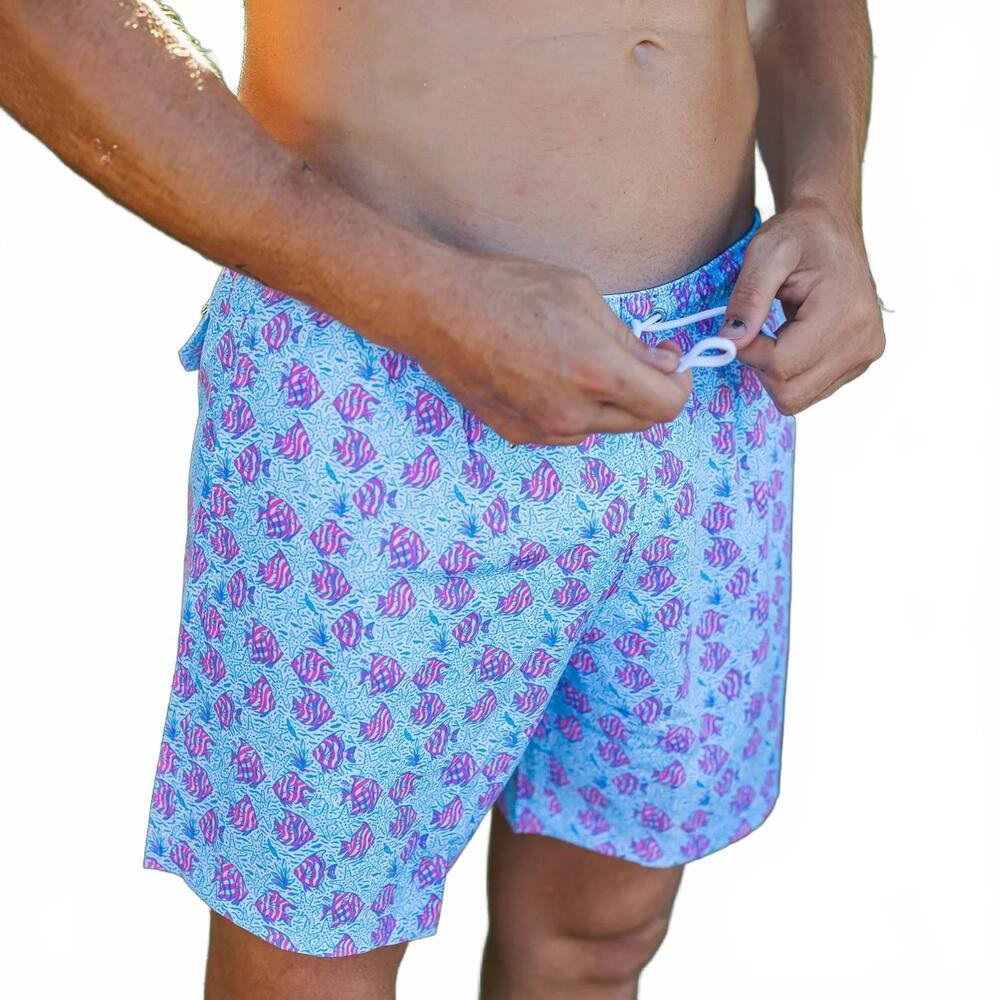 NEW BERMIES light swim shorts in coral fish
